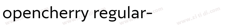 opencherry regular字体转换